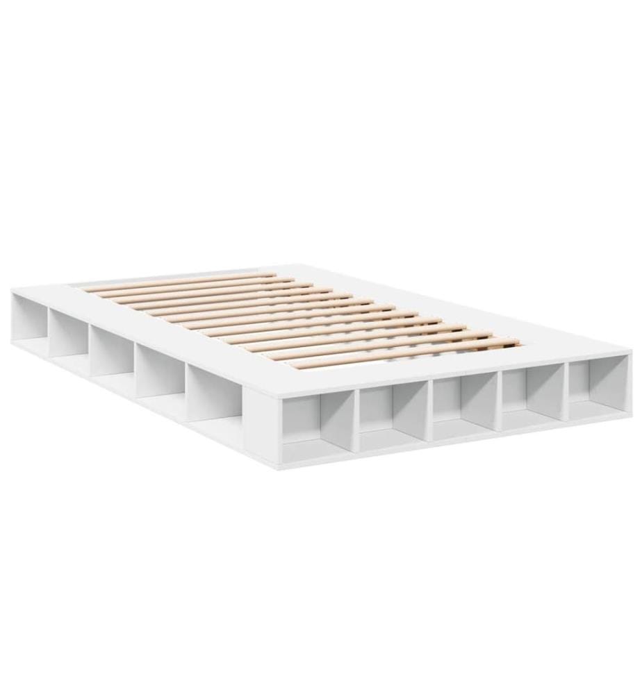 Cadre de lit sans matelas blanc 120x200 cm