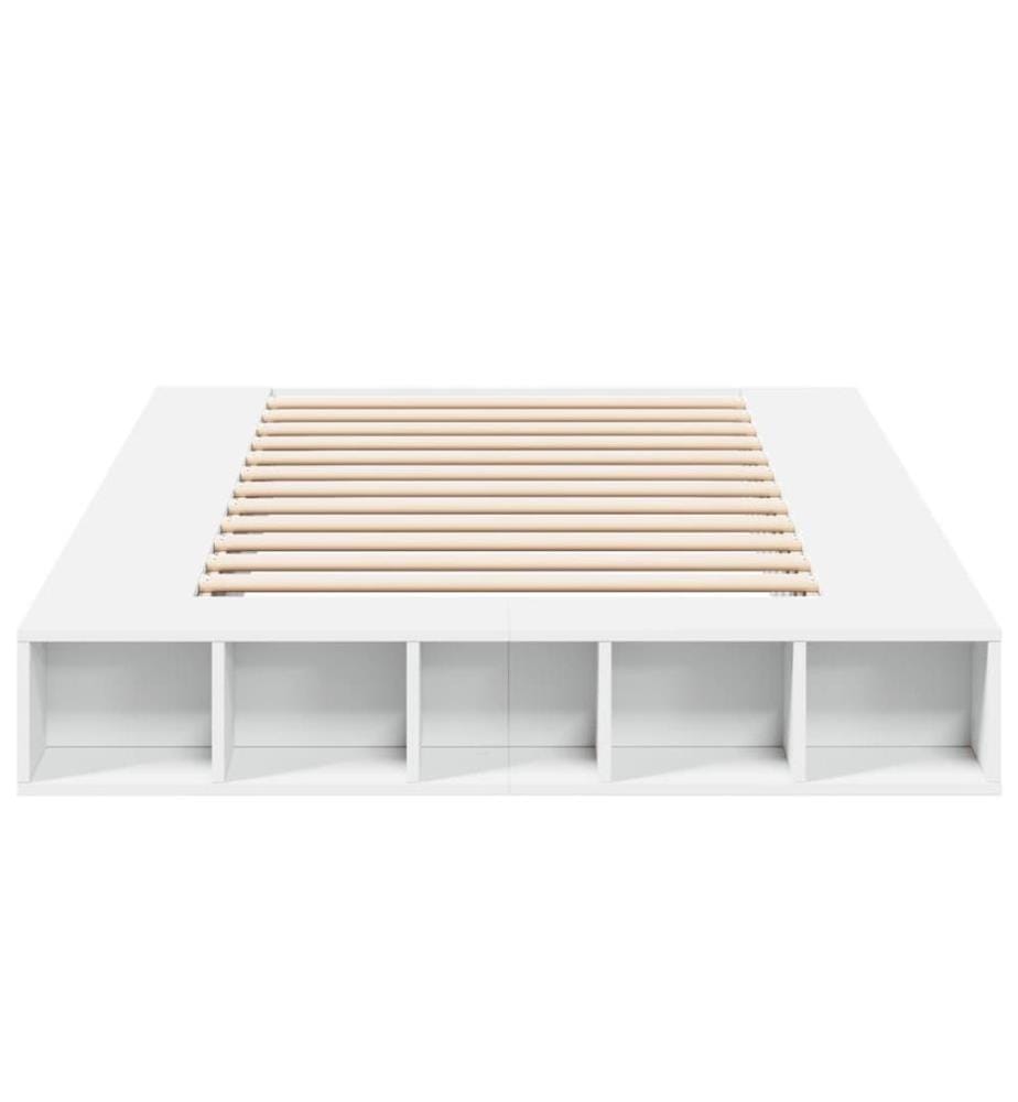 Cadre de lit sans matelas blanc 120x200 cm