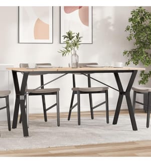 Esstisch Y-Gestell 160x80x75 cm Massivholz Kiefer und Stahl
