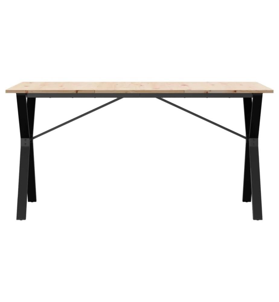 Esstisch Y-Gestell 160x80x75 cm Massivholz Kiefer und Stahl