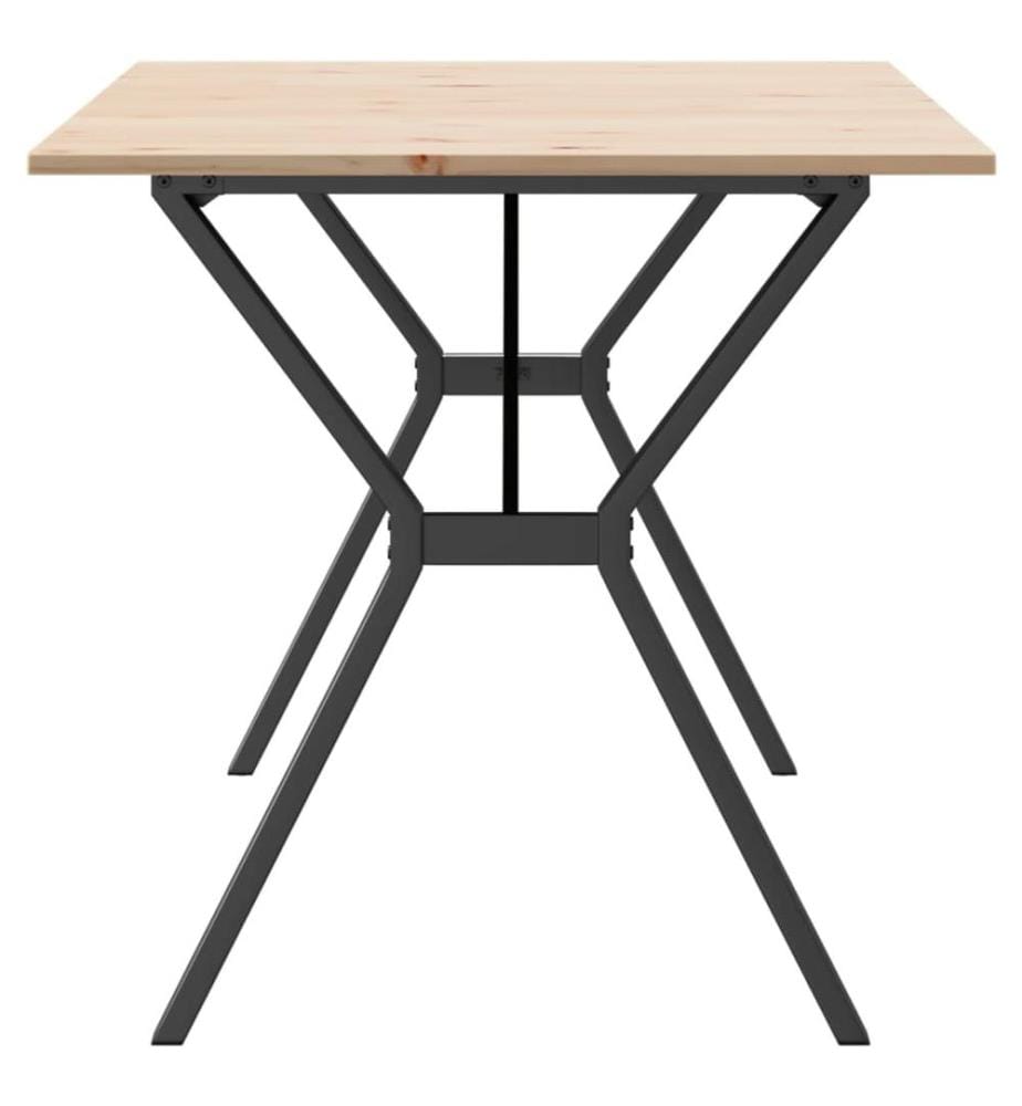 Esstisch Y-Gestell 160x80x75 cm Massivholz Kiefer und Stahl