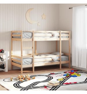 Lit superposé sans matelas 90x200 cm bois de pin massif