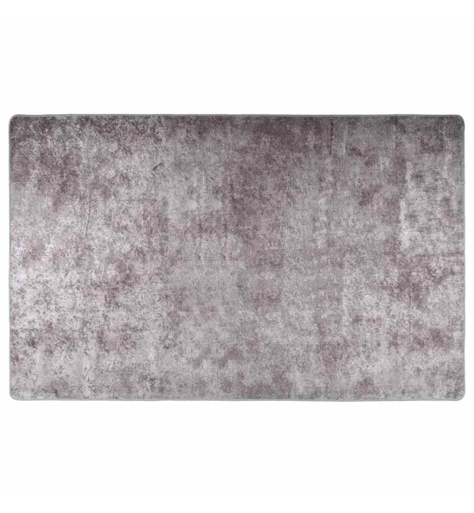 Tapis lavable antidérapant 160x230 cm gris