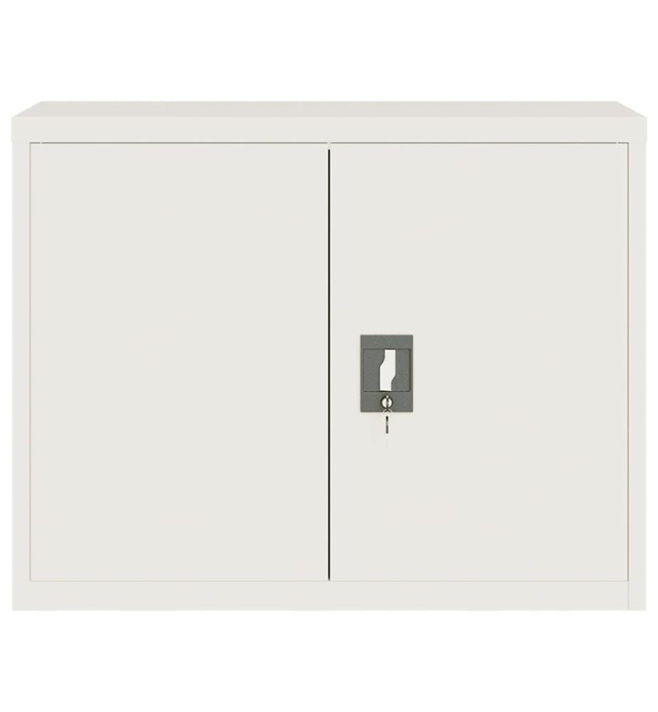 Aktenschrank Weiss 90x40x70 cm Stahl