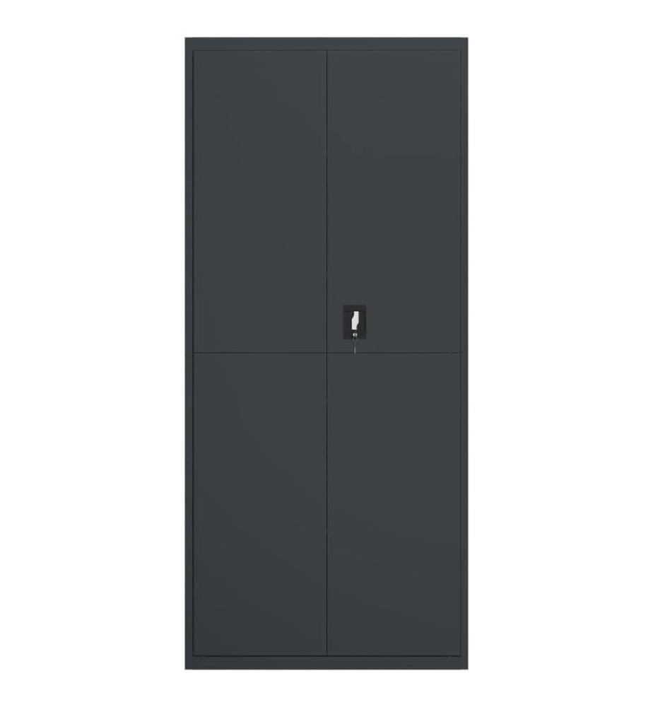 Aktenschrank Anthrazit 90x40x200 cm Stahl