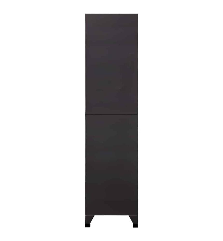 Schliessfachschrank Anthrazit und Rot 90x40x180 cm Stahl