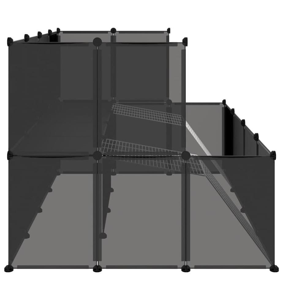 Cage pour petits animaux Noir 143x107x93 cm PP et Acier