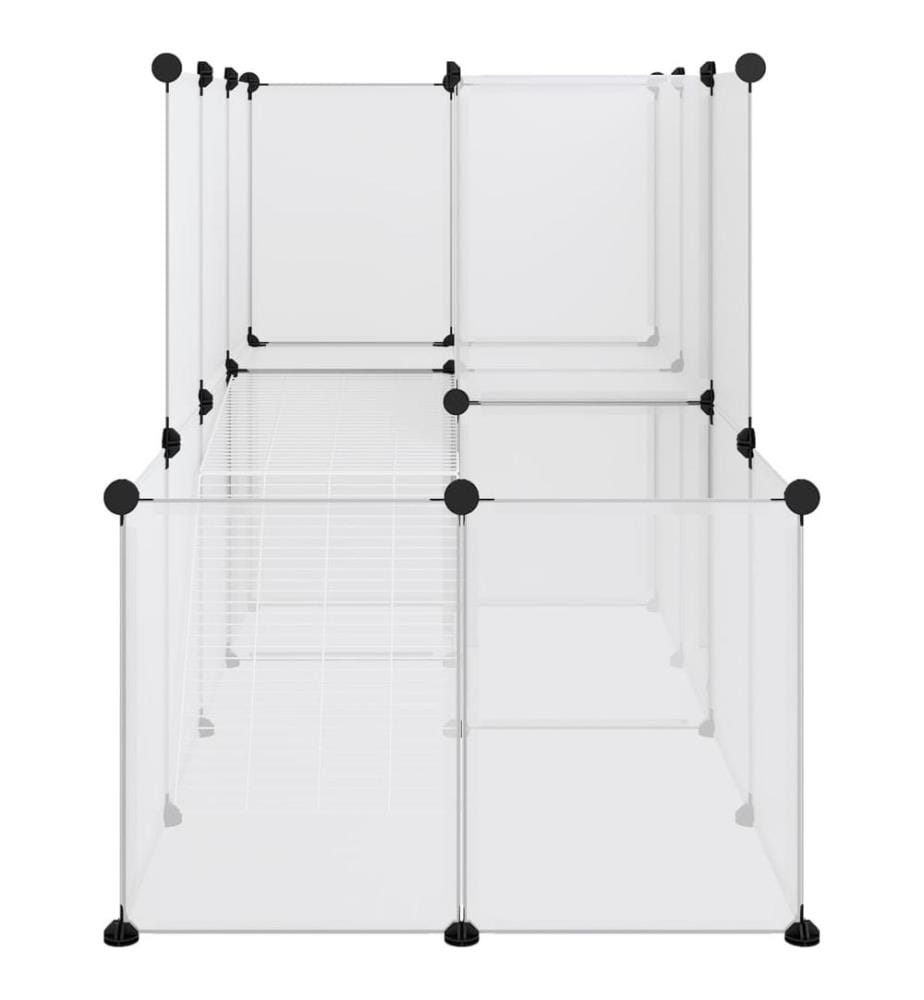 Cage pour petits animaux Transparent 142x74x93 cm PP et Acier