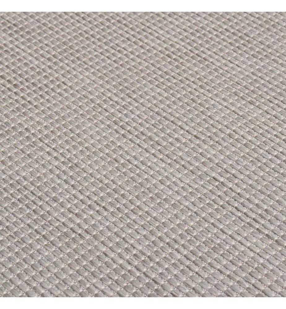 Tapis à tissage plat d'extérieur 160x230 cm Taupe
