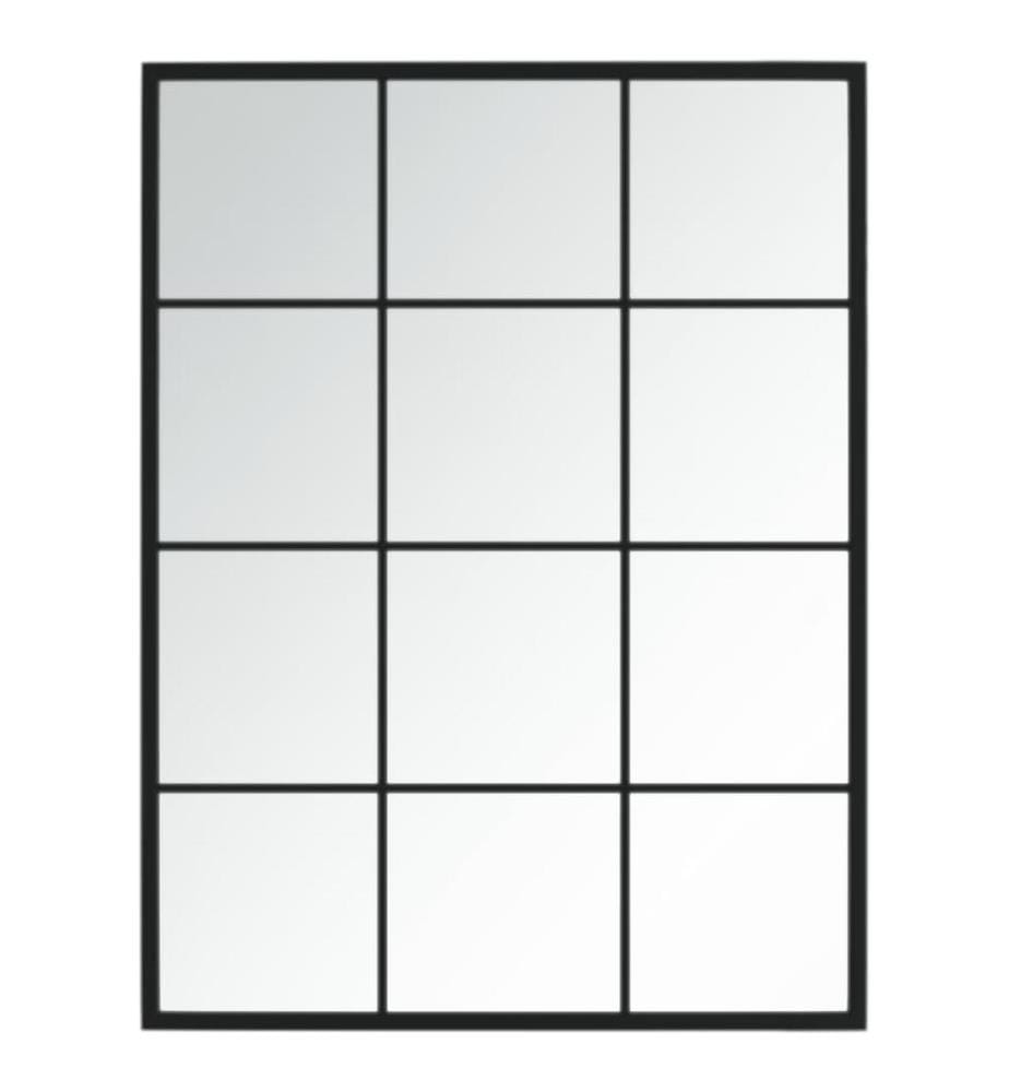 Wandspiegel Schwarz 80x60 cm Metall