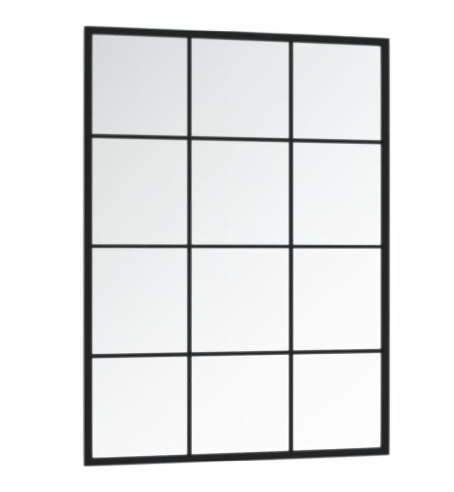 Wandspiegel Schwarz 80x60 cm Metall