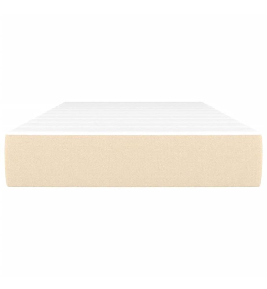 Matelas de lit à ressorts ensachés Crème 90x200x20 cm Tissu