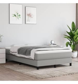 Matelas de lit à ressorts ensachés Gris clair 120x200x20 cm