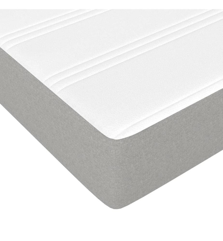 Taschenfederkernmatratze Hellgrau 120x200x20 cm Stoff