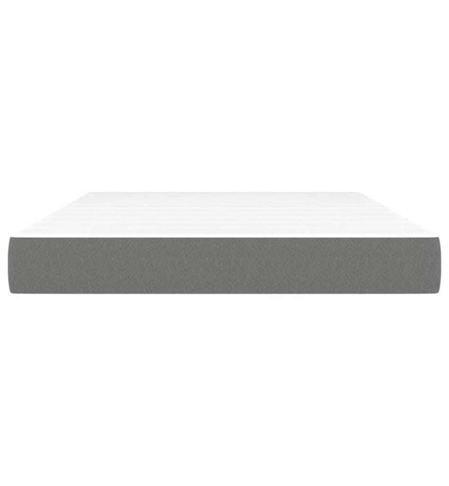 Matelas de lit à ressorts ensachés Gris foncé 140x200x20 cm