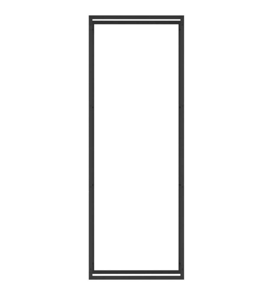 Portant de bois de chauffage Noir mat 80x28x222 cm Acier
