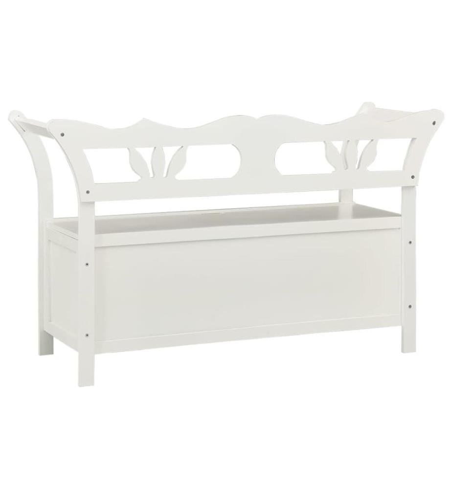 Banc Blanc 107x45x75,5 cm Bois de sapin solide
