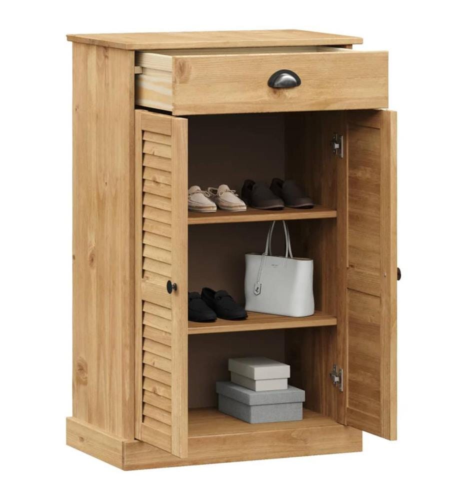 Schuhschrank VIGO 60x35x96 cm Massivholz Kiefer