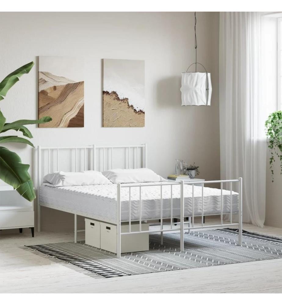 Matelas en mousse blanc 140x190 cm dureté H2 H3