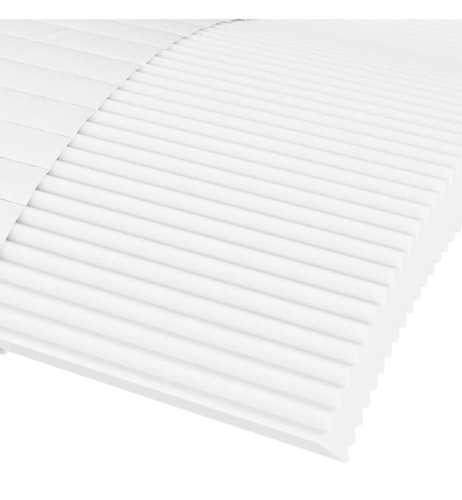 Matelas en mousse blanc 140x190 cm dureté H2 H3