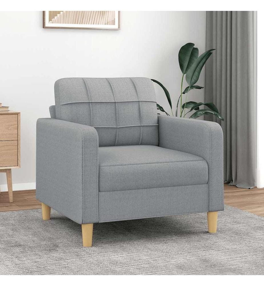 Sofasessel Hellgrau 60 cm Stoff