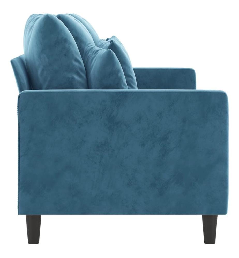 3-Sitzer-Sofa Blau 180 cm Samt