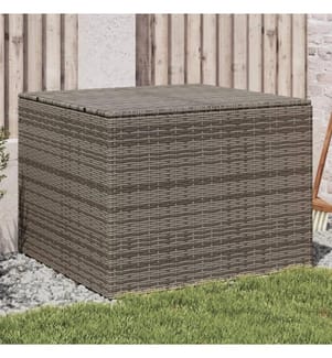 Boîte de rangement de jardin gris 291L résine tressée