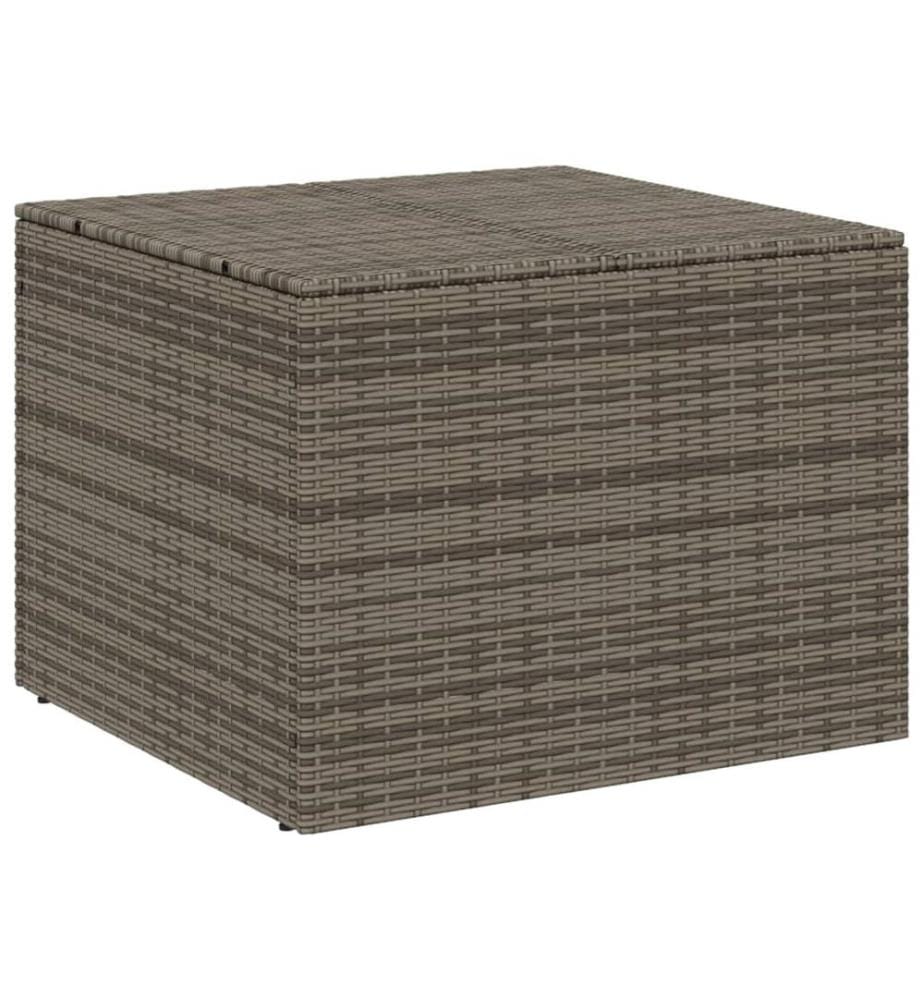 Boîte de rangement de jardin gris 291L résine tressée