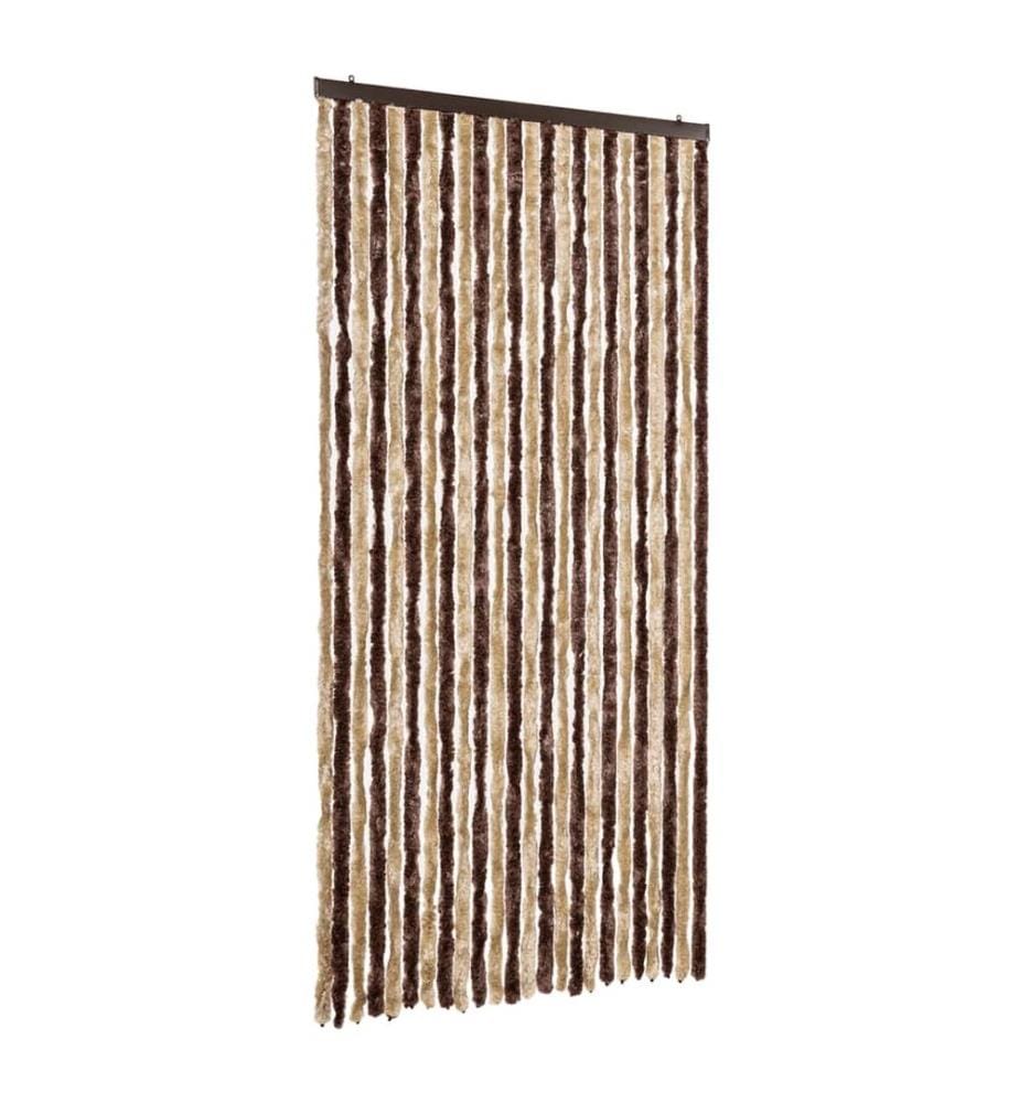 Fliegenvorhang Beige und Hellbraun 100x230 cm Chenille