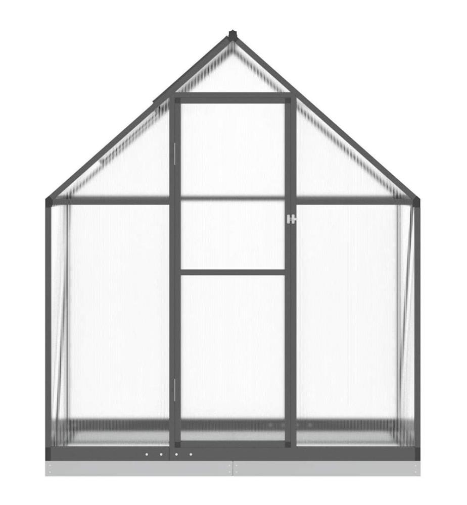 Gewächshaus mit Fundamentrahmen Anthrazit 169x58x202 cm Alu