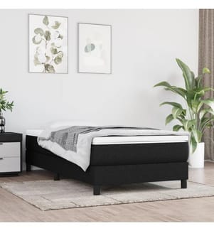 Matelas de lit à ressorts ensachés noir 120x190x20 cm Tissu