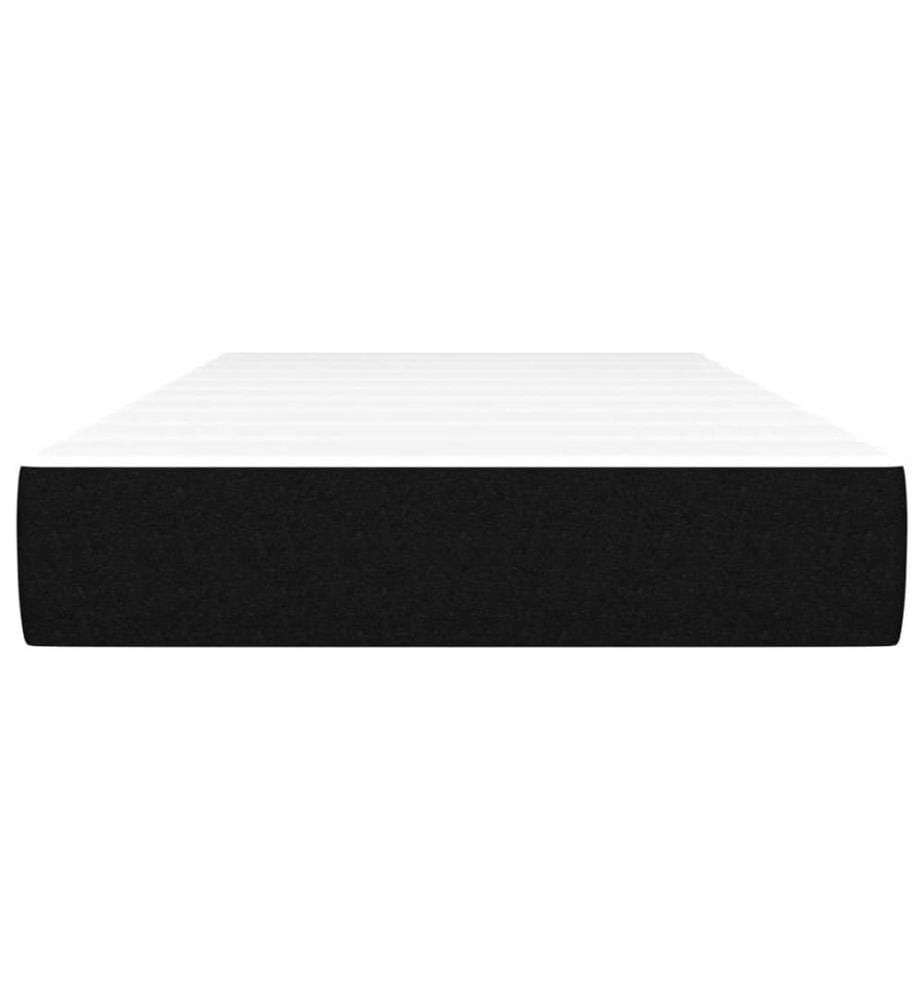 Matelas de lit à ressorts ensachés noir 120x190x20 cm Tissu