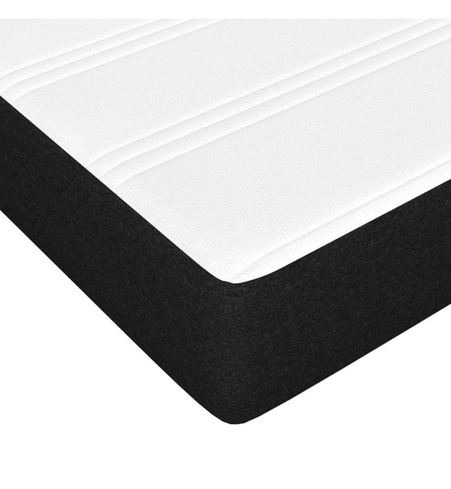 Matelas de lit à ressorts ensachés noir 120x190x20 cm Tissu