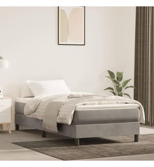 Matelas de lit à ressorts ensachés gris clair 120x190x20 cm