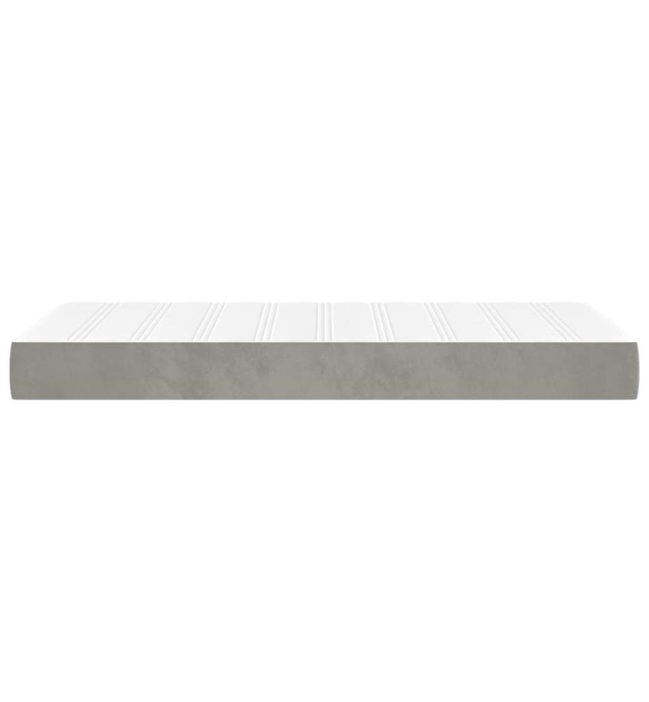 Matelas de lit à ressorts ensachés gris clair 120x190x20 cm
