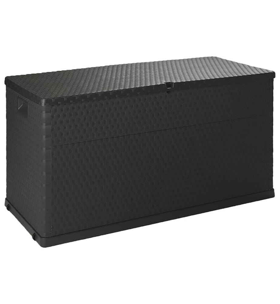Boîte de stockage de jardin Anthracite 120x56x63 cm PP Rotin