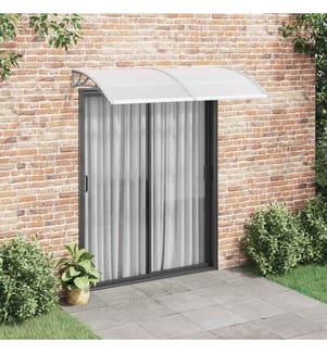 Auvent de porte Gris 200x100 cm Polycarbonate