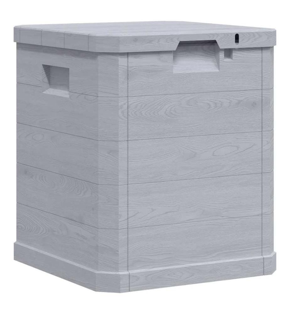 Boîte de rangement de jardin 90 L Gris clair