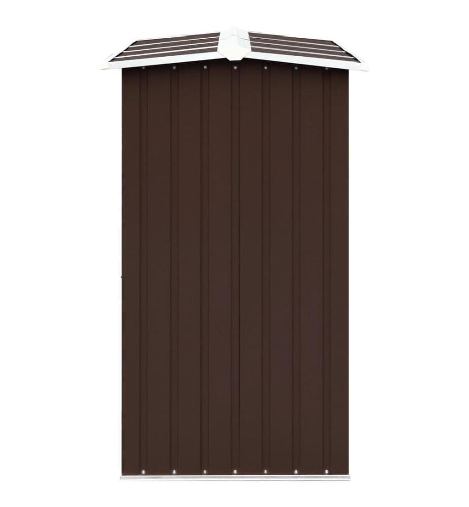 Abri de stockage de bois Acier galvanisé 330x92x153 cm Marron