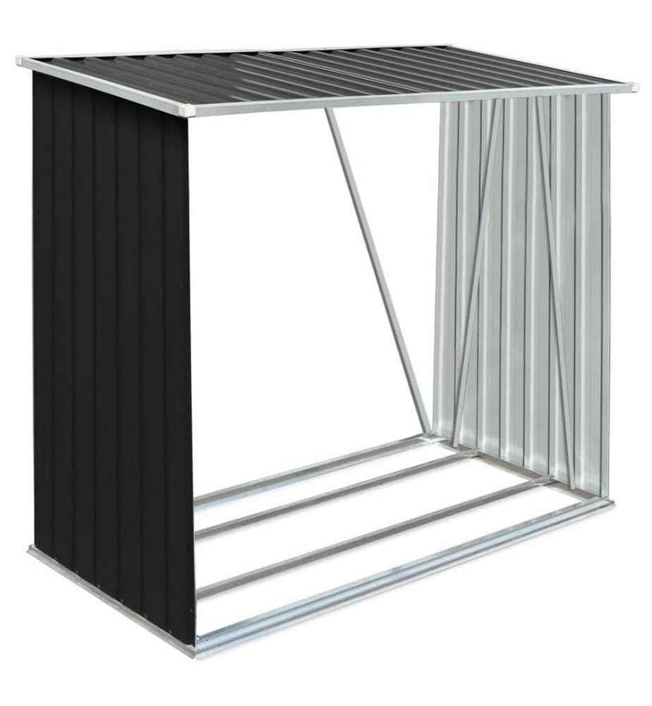 Abri de stockage à bois Acier galvanisé 163x83x154cm Anthracite