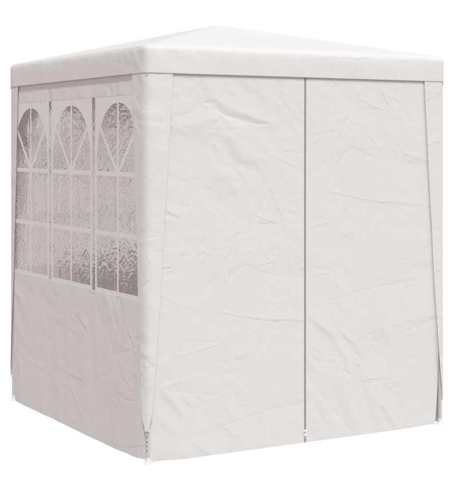 Tente de réception avec parois latérales 2x2 m Blanc 90 g/m²