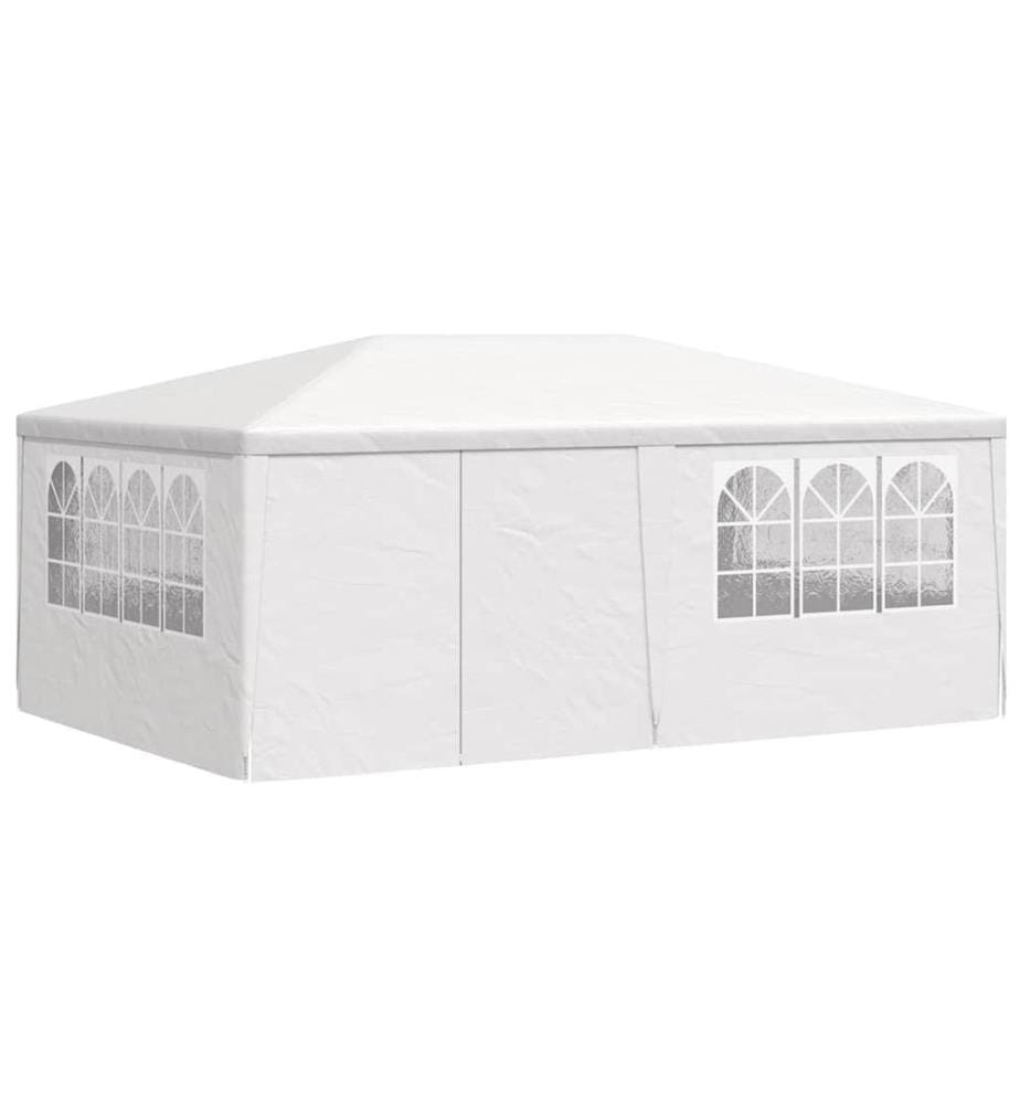Tente de réception et parois latérales 4x6 m Blanc 90 g/m²