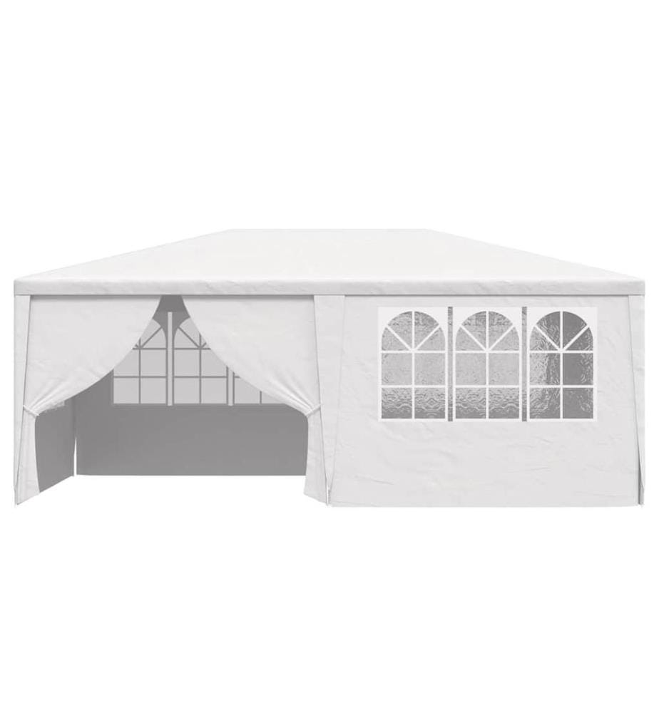 Tente de réception et parois latérales 4x6 m Blanc 90 g/m²