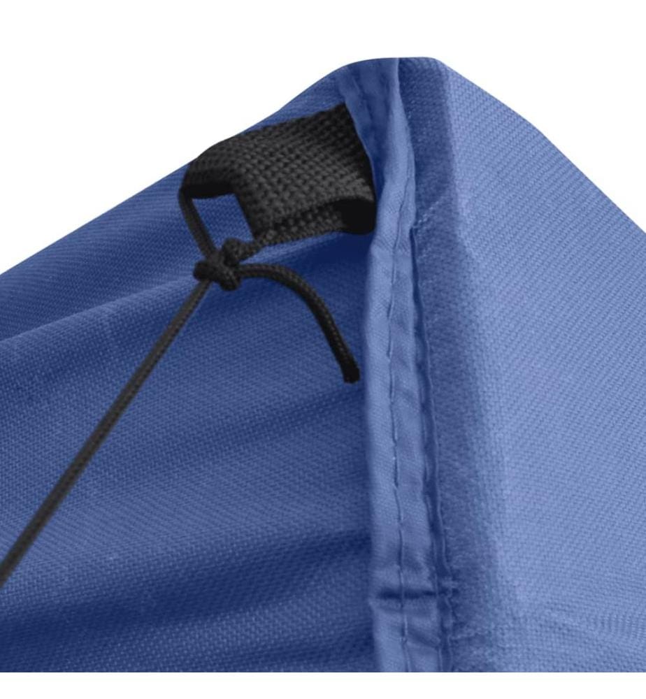 Tente de réception pliable avec 4 parois 2x2 m Acier Bleu
