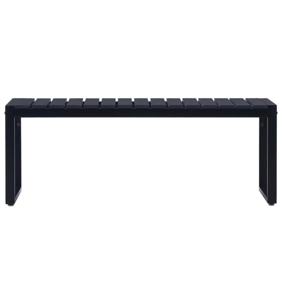 Gartenbank 120,5 cm PS-Platte Schwarz