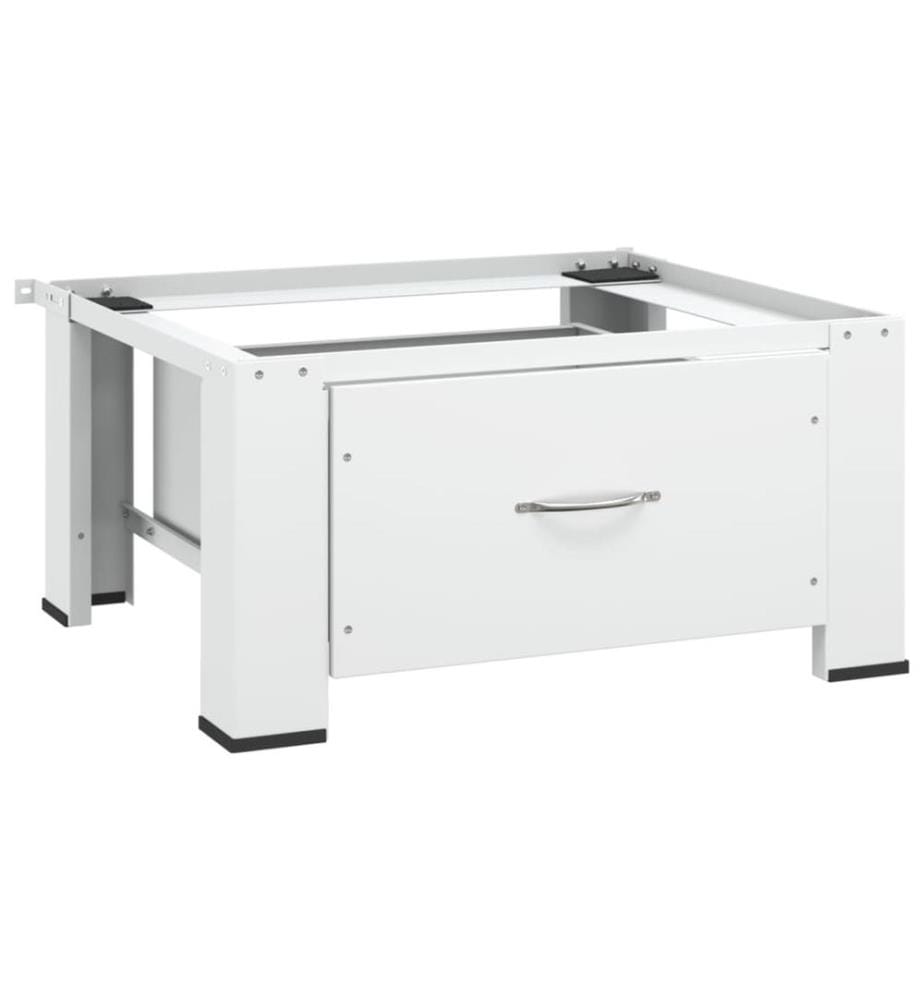Socle pour machine à laver avec tiroir Blanc