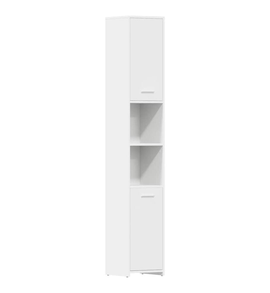 Badezimmerschrank Weiss 30x30x183,5 cm Holzwerkstoff