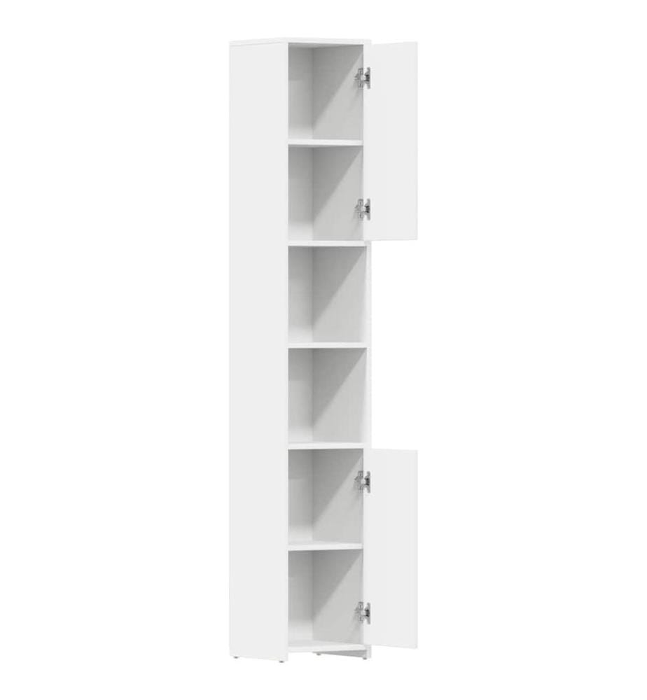 Badezimmerschrank Weiss 30x30x183,5 cm Holzwerkstoff