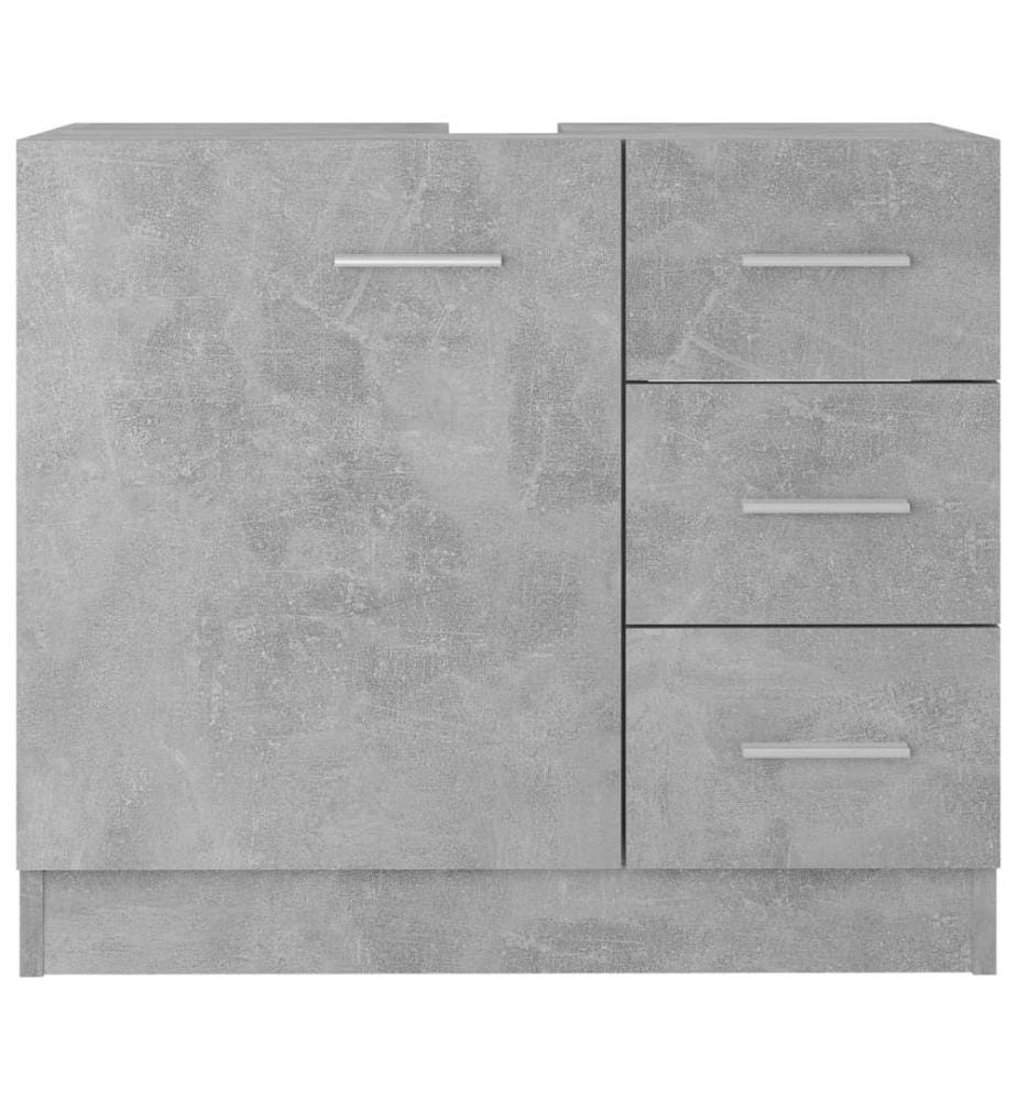 Waschbeckenunterschrank Betongrau 63x30x54 cm Holzwerkstoff