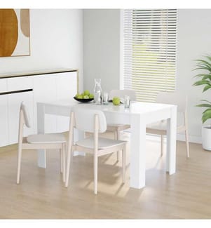 Esstisch Weiss 140x74,5x76 cm Holzwerkstoff